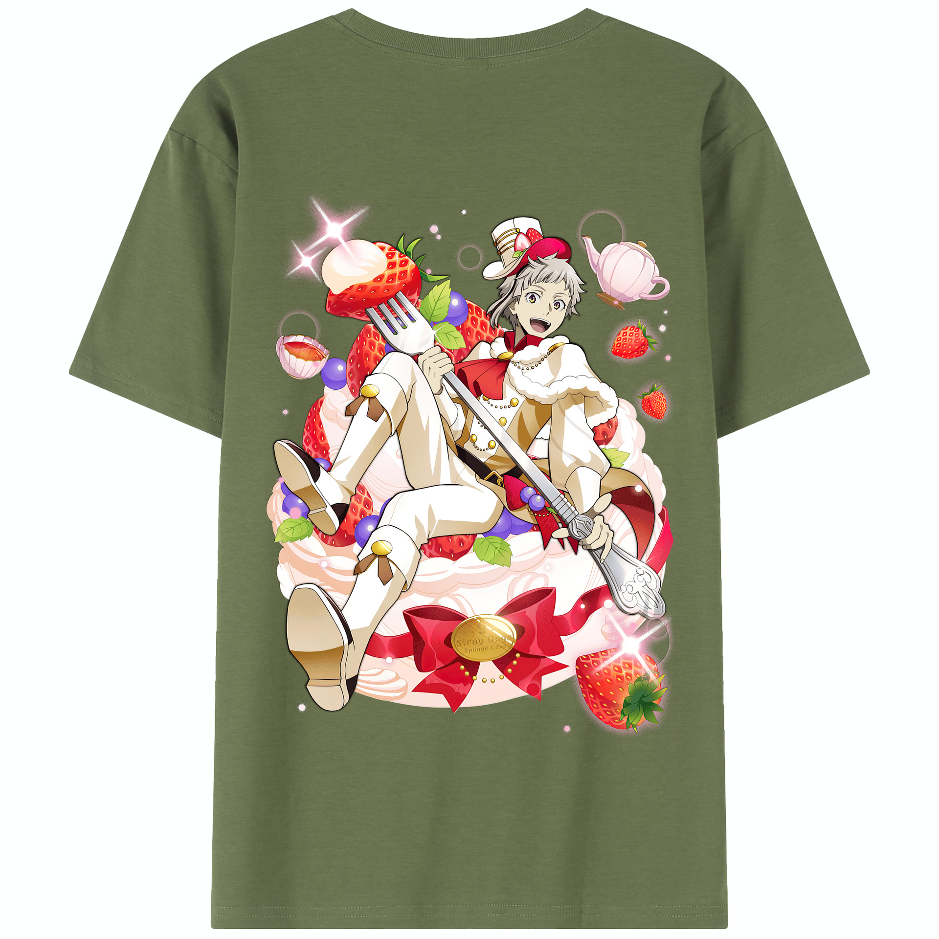 （画像用） 文豪ストレイドッグス Bungo Stray Dogs 綿100％半袖Tシャツ（背面プリント）
